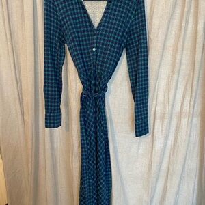 Boden Blue and Green Patterned Dress